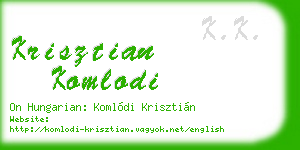 krisztian komlodi business card