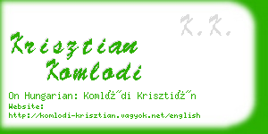 krisztian komlodi business card